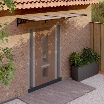 vidaXL Stogelis durims, juodos spalvos, 239x90cm, polikarbonatas
