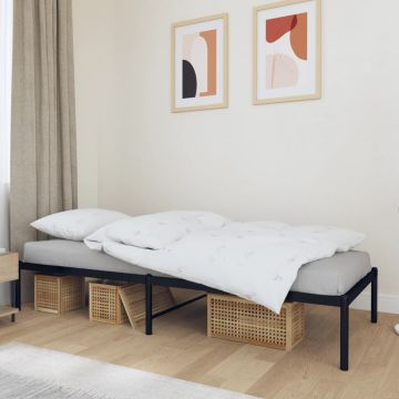 vidaXL Metalinis lovos rėmas, juodos spalvos, 80x200cm
