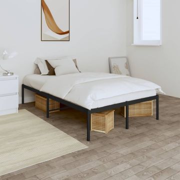 vidaXL Metalinis lovos rėmas, juodos spalvos, 120x190cm