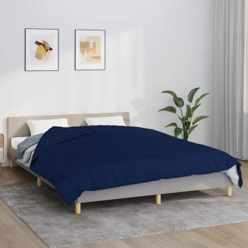vidaXL Sunki antklodė, mėlynos spalvos, 220x240cm, audinys, 11kg