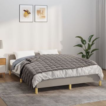 vidaXL Sunki antklodė, pilkos spalvos, 135x200cm, audinys, 10kg