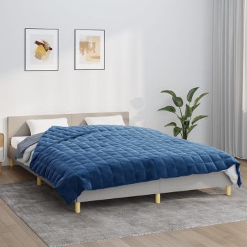 vidaXL Sunki antklodė, mėlynos spalvos, 200x220cm, audinys, 13kg