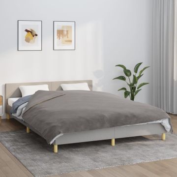 vidaXL Sunki antklodė su užvalkalu, pilka, 200x220cm, audinys, 13kg