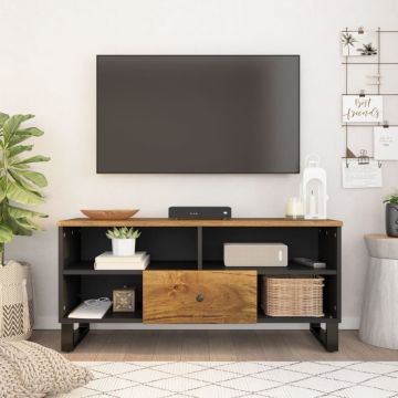 vidaXL Televizoriaus spintelė, 100x33x46cm, mango/apdirbta mediena
