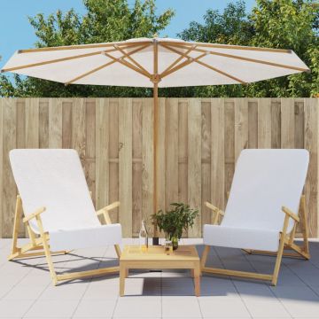 vidaXL Paplūdimio rankšluosčiai, 2vnt., balti, 60x135cm, audinys