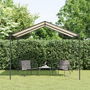 vidaXL Tentinė palapinė, smėlio spalvos, 3x3m, plienas ir audinys