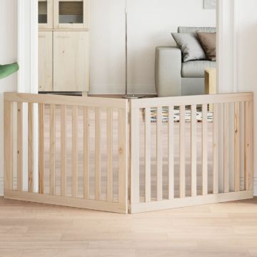 vidaXL Sulankstomi šunų varteliai, 2 dalys, 160 cm, tuopos mediena