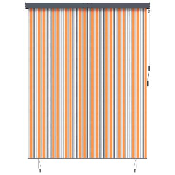 vidaXL Roletas Geltona ir mėlyna 200 x 250 cm Audinys ir aliuminis