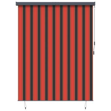 vidaXL Roletas Oranžinė ir ruda 200 x 250 cm Audinys ir aliuminis