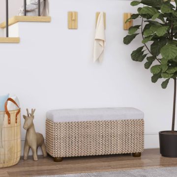 vidaXL Suoliukai-daiktadėžės su pagalvėlėmis, 2vnt., 69cm, švendras