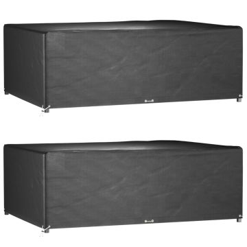 vidaXL Sodo baldų uždangalai, 2vnt., 230x165x80cm, 12 kilpučių