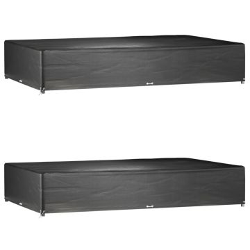 vidaXL Sodo baldų uždangalai, 2vnt., 325x205x60cm, 16 kilpučių