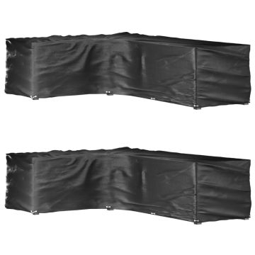 vidaXL Sodo baldų uždangalai, 2vnt., 220x285x80cm, 18 kilpų, L formos