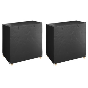 vidaXL Supamų suoliukų uždangalai, 2vnt., 125x90x135/165cm, PE