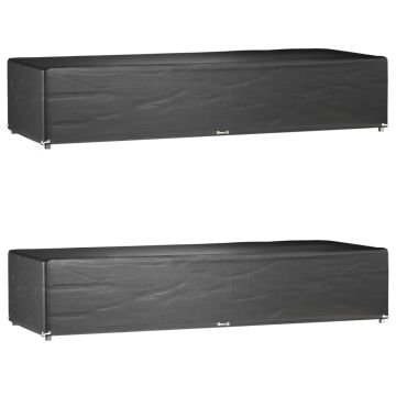 vidaXL Saulės gultų uždangalai, 2vnt., 205x75x40cm, polietilenas