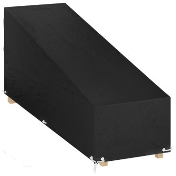 vidaXL Saulės gulto uždangalas, 205x75x40/70cm, polietilenas, 12 kilpų