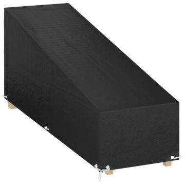 vidaXL Saulės gulto uždangalas, 200x65x35/60cm, polietilenas, 12 kilpų