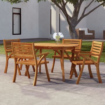 vidaXL Sodo stalas, 150x90x75cm, akacijos medienos masyvas