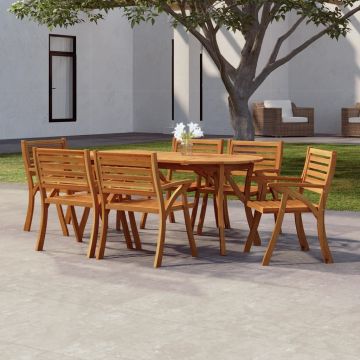 vidaXL Sodo stalas, 200x90x75cm, akacijos medienos masyvas