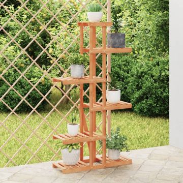 vidaXL Gėlių stovas, 75x25x140,5cm, eglės medienos masyvas