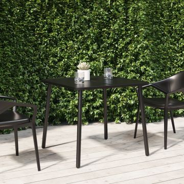 vidaXL Sodo stalas, antracito spalvos, 80x80x71cm, plienas