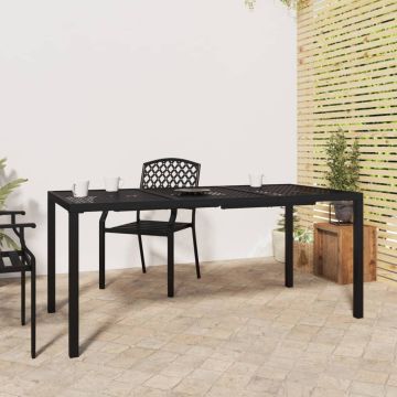 vidaXL Sodo stalas, antracito spalvos, 165x80x72cm, plienas
