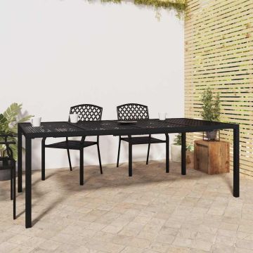 vidaXL Sodo stalas, antracito spalvos, 200x100x72cm, plienas