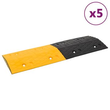 vidaXL Greičio mažinimo kalneliai, geltoni/juodi, 97x32,5x4cm, guma