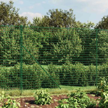 vidaXL Vielinė tinklinė tvora su smaigais, žalios spalvos, 1,6x25m