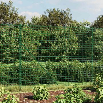 vidaXL Vielinė tinklinė tvora su smaigais, žalios spalvos, 2,2x25m