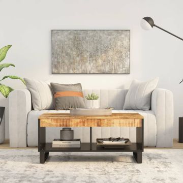 vidaXL Kavos staliukas, 90x50x40cm, mango medienos masyvas