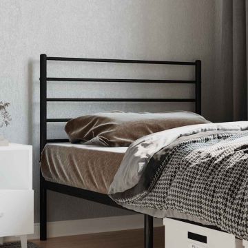 vidaXL Metalinis pakaitinis galvūgalis, juodos spalvos, 90cm
