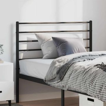 vidaXL Metalinis pakaitinis galvūgalis, juodos spalvos, 100cm