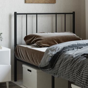 vidaXL Metalinis pakaitinis galvūgalis, juodos spalvos, 107cm