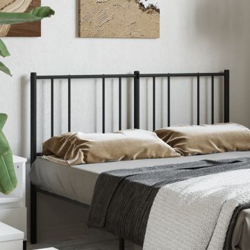 vidaXL Metalinis pakaitinis galvūgalis, juodos spalvos, 135cm