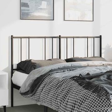 vidaXL Metalinis pakaitinis galvūgalis, juodos spalvos, 150cm