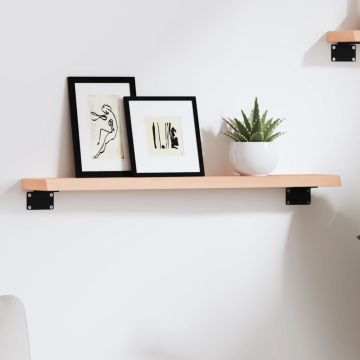 vidaXL Sieninė lentyna, 60x10x2cm, neapdorotas ąžuolo medienos masyvas
