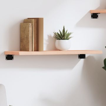 vidaXL Sieninė lentyna, 60x20x2cm, neapdorotas ąžuolo medienos masyvas