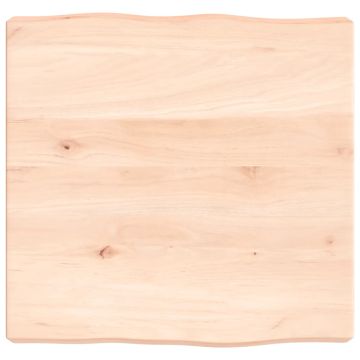 vidaXL Stalviršis, 40x40x(2-6) cm, medienos masyvas, su gyvu kraštu