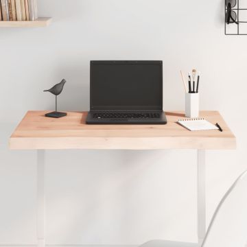 vidaXL Stalviršis, 80x40x(2-6) cm, medienos masyvas, su gyvu kraštu