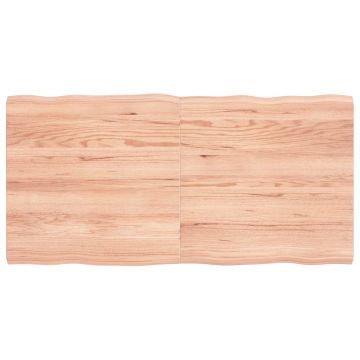 vidaXL Stalviršis, šviesiai rudas, 120x60x(2-4) cm, medienos masyvas