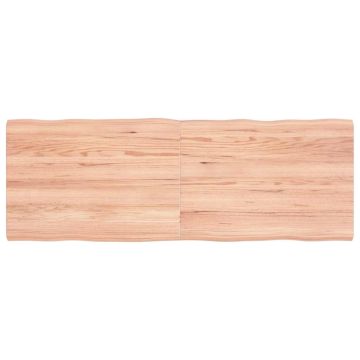 vidaXL Stalviršis, šviesiai rudas, 140x50x(2-4) cm, medienos masyvas
