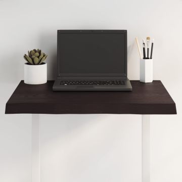 vidaXL Stalviršis, tamsiai ruda, 60x40x(2-4) cm, medienos masyvas
