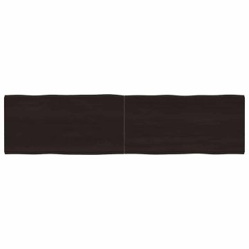 vidaXL Stalviršis, tamsiai ruda, 160x40x(2-4) cm, medienos masyvas