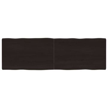 vidaXL Stalviršis, tamsiai ruda, 160x50x(2-6) cm, medienos masyvas
