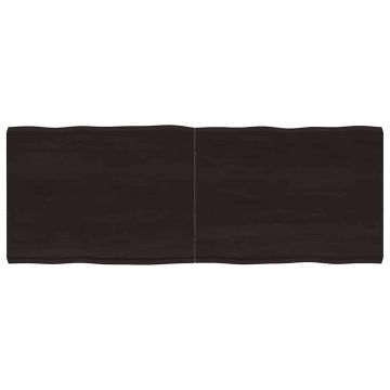 vidaXL Stalviršis, tamsiai ruda, 160x60x(2-6) cm, medienos masyvas