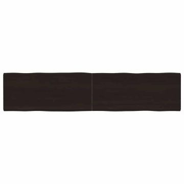 vidaXL Stalviršis, tamsiai ruda, 180x40x(2-4) cm, medienos masyvas