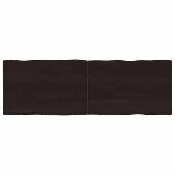 vidaXL Stalviršis, tamsiai ruda, 180x60x(2-4) cm, medienos masyvas