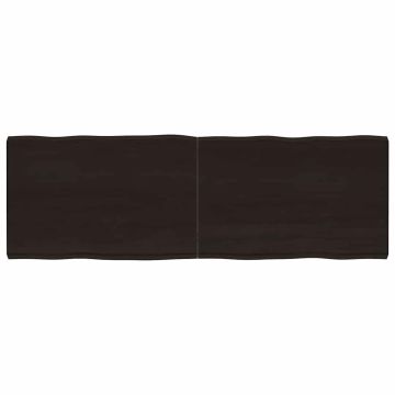 vidaXL Stalviršis, tamsiai ruda, 180x60x(2-6) cm, medienos masyvas