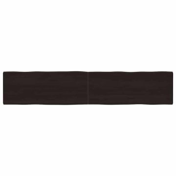 vidaXL Stalviršis, tamsiai ruda, 200x40x(2-4) cm, medienos masyvas